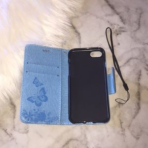 Leather Butterfly Design iPhone 6/7 Case